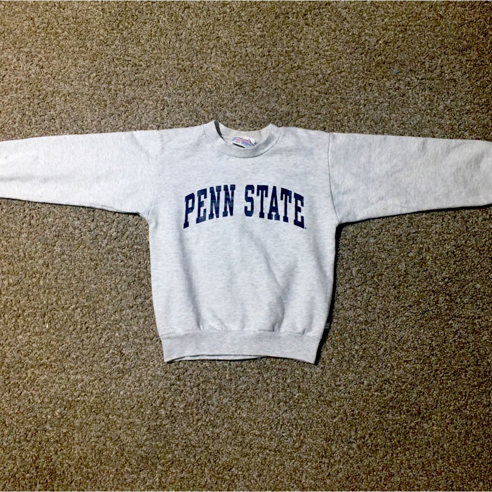 Vintage Penn State University Sweatshirt Youth M 10-12 White Made In USA